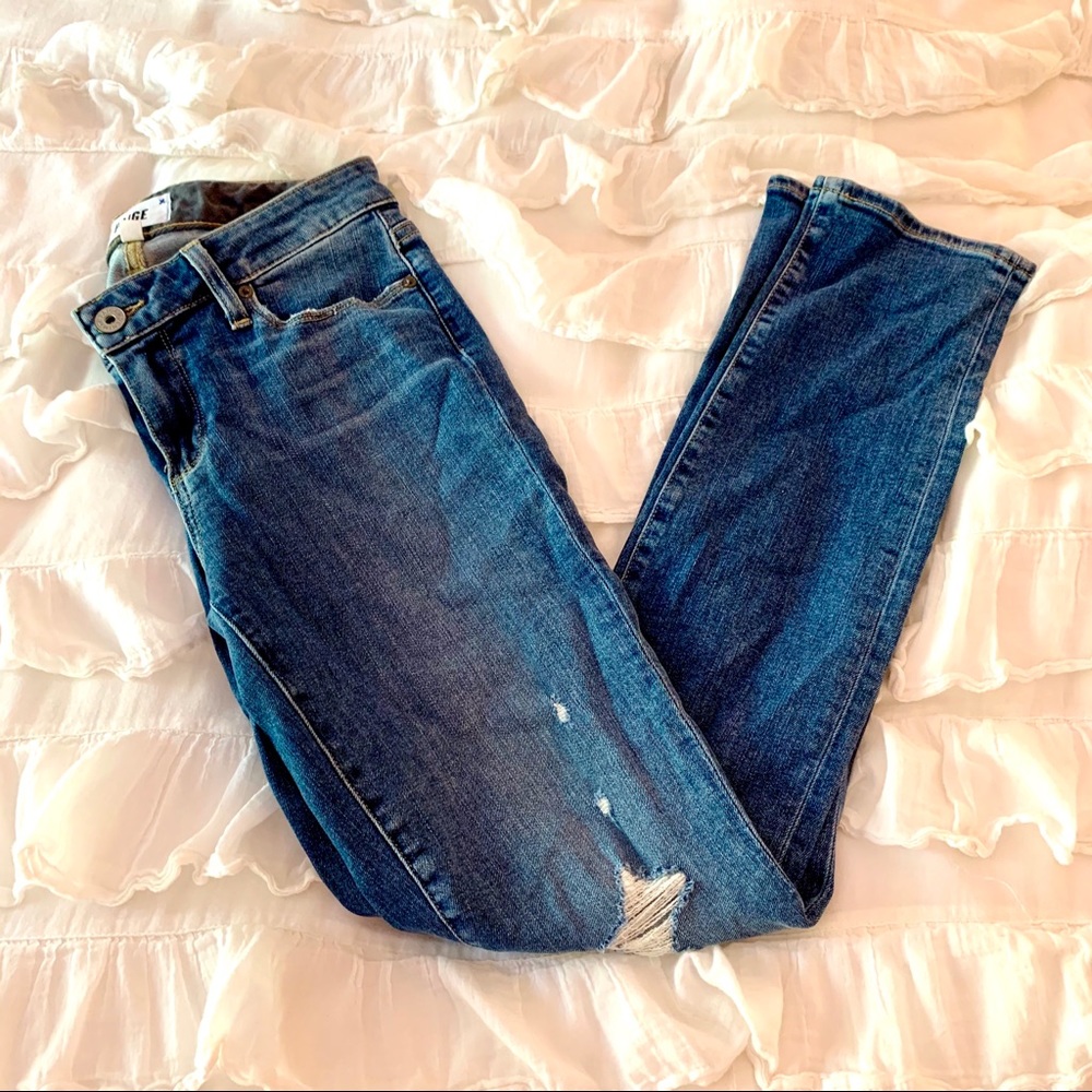 Paige 'Skyline' Ripped Ankle Peg Skinny Jeans 27